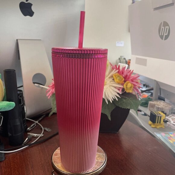 Starbucks 2024 Holiday Gradient Tumbler, Candy Cane Ombre Stripe - NWOT - Picture 2 of 5
